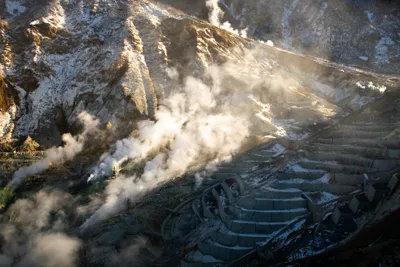 大涌谷の湯けむり